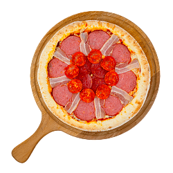 Пицца на тонком тесте «Мясное плато»~520 гр.