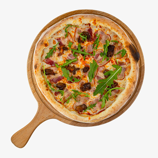 Пицца на тонком тесте «Лесная»~580 гр.